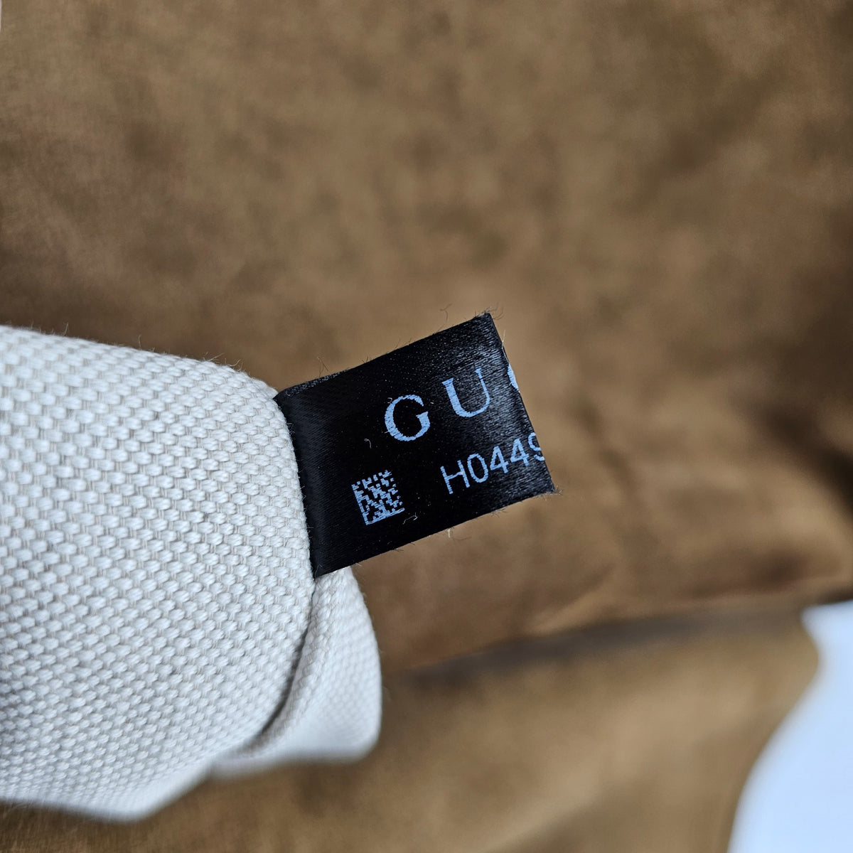 GUCCI $4600 Brown GG Suede Large With Chain Shoulder Bag New & Authentic