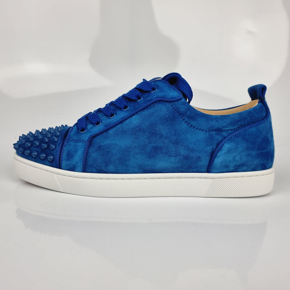 CHRISTIAN LOUBOUTIN Louis Junior Blue Sneakers New Size 41 US 8