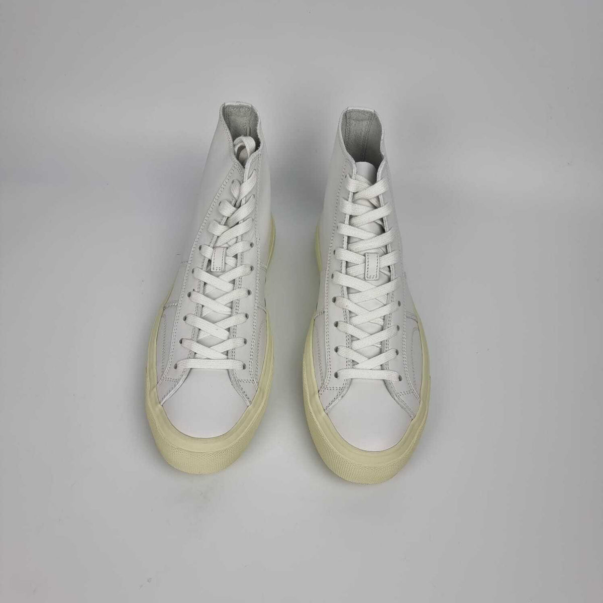 TOM FORD Cambridge White Leather High Top Sneakers New Size US 10 EU 43