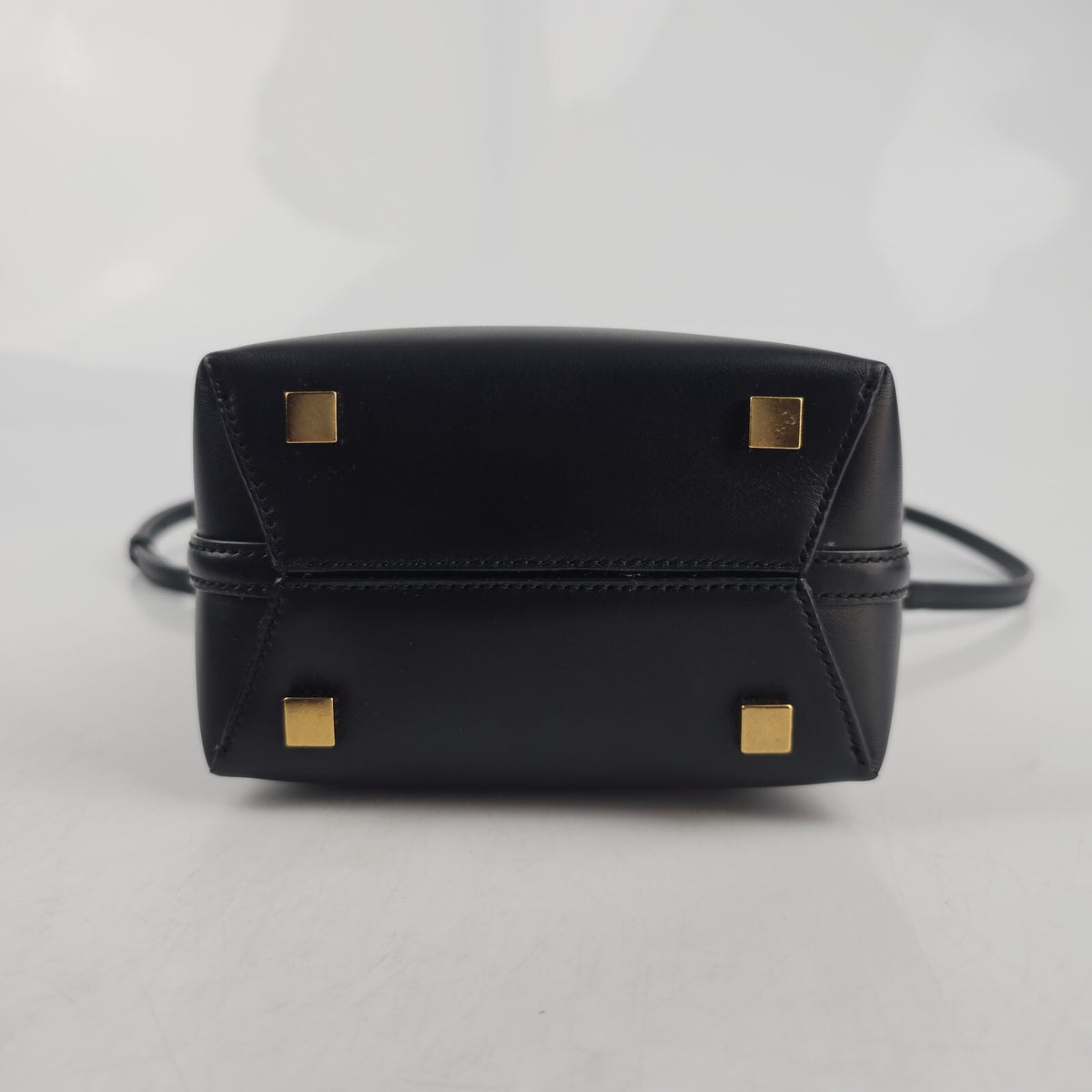 SAINT LAURENT Le 37 Mini $2300 Black Leather bucket Bag New & Authentic