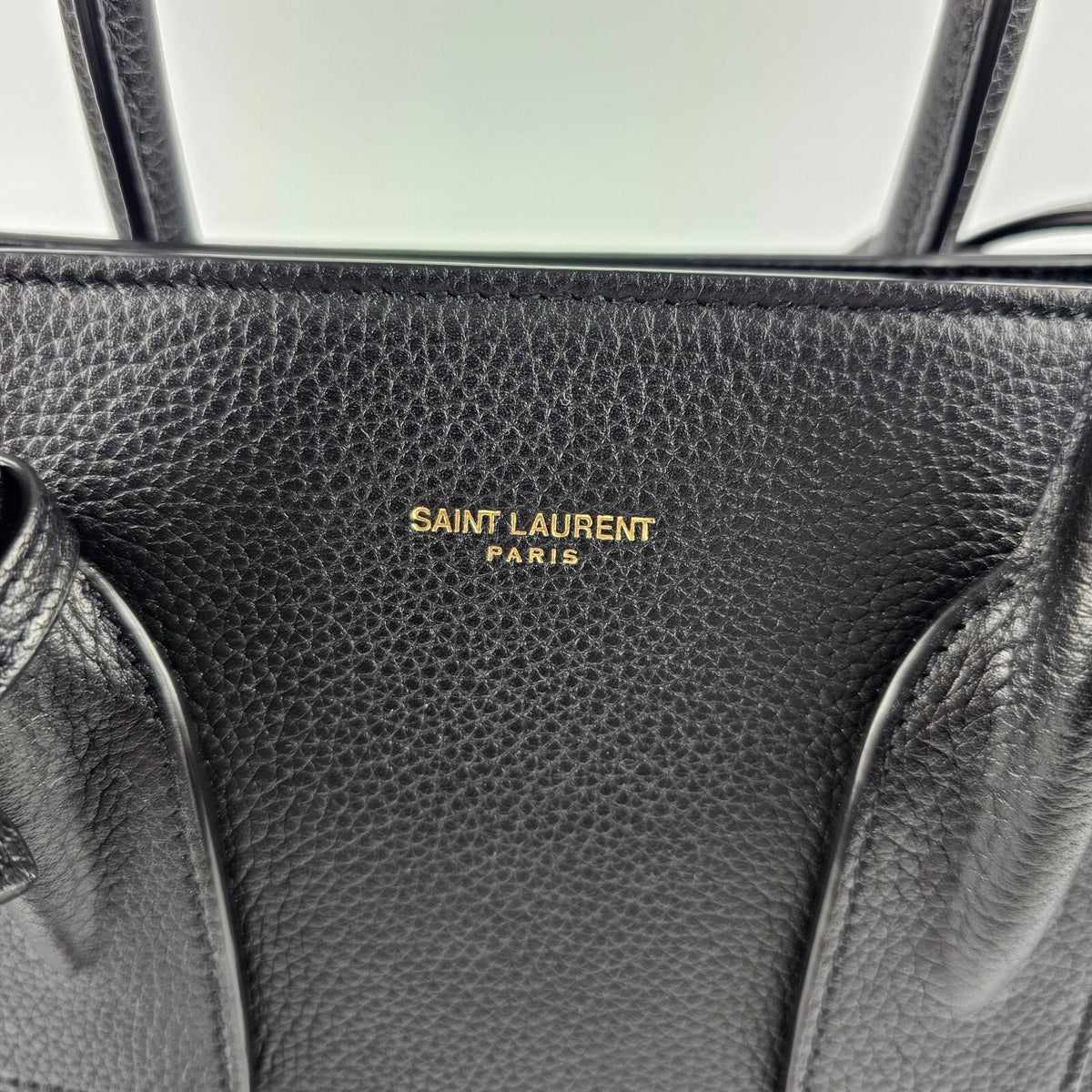 SAINT LAURENT Sac De Jour $3600 Black Supple Grained Leather Bag New & Authentic