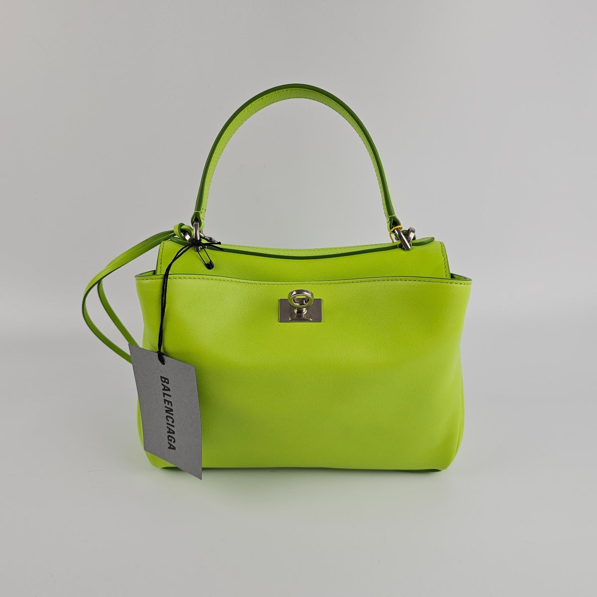 BALENCIAGA Rodeo Mini $2990 Granny Green Leather Handbag New And Authentic