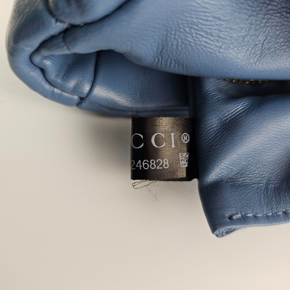 GUCCI Milano GG Small Blue GG Leather Top Handle Bag New/Authentic