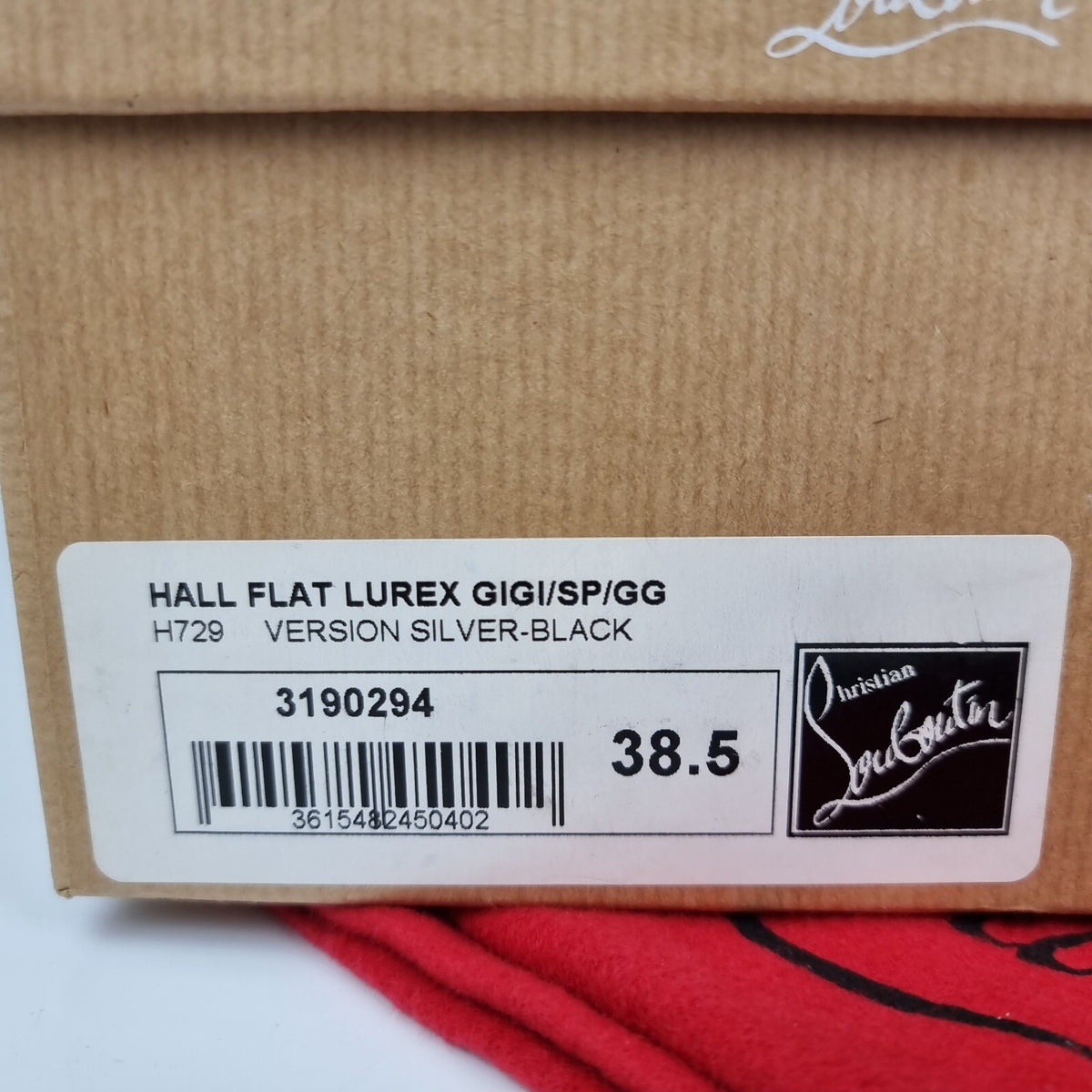 CHRISTIAN LOUBOUTIN Silver Flats New Size 38.5 US 8.5
