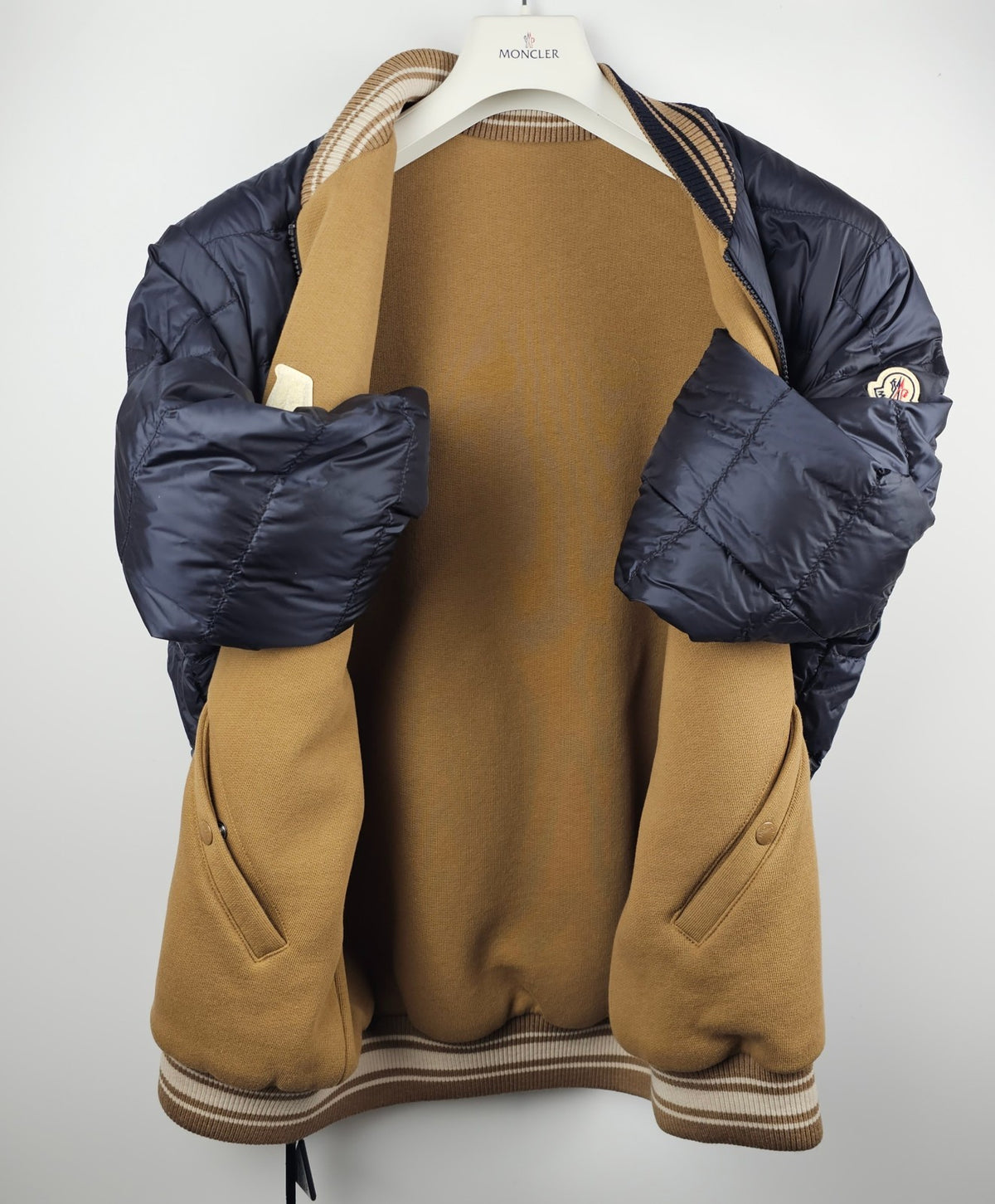 MONCLER Vennes $2290 Men's Camel Beige Reversible Jacket New