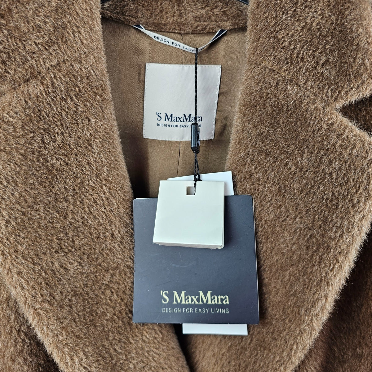 MAX MARA Roseto Double Breasted Brown Wool Long Coat New & Authentic