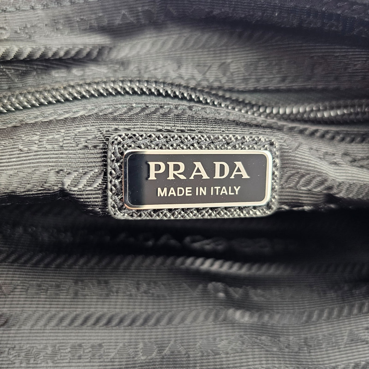 PRADA $950 Re-Nylon and Saffiano leather necessaire Bag New And Authentic