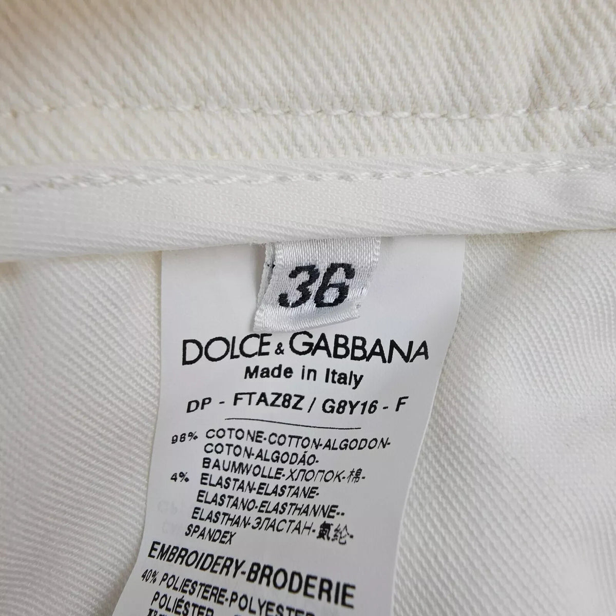 DOLCE&GABBANA White Wide Jeans New IT 36