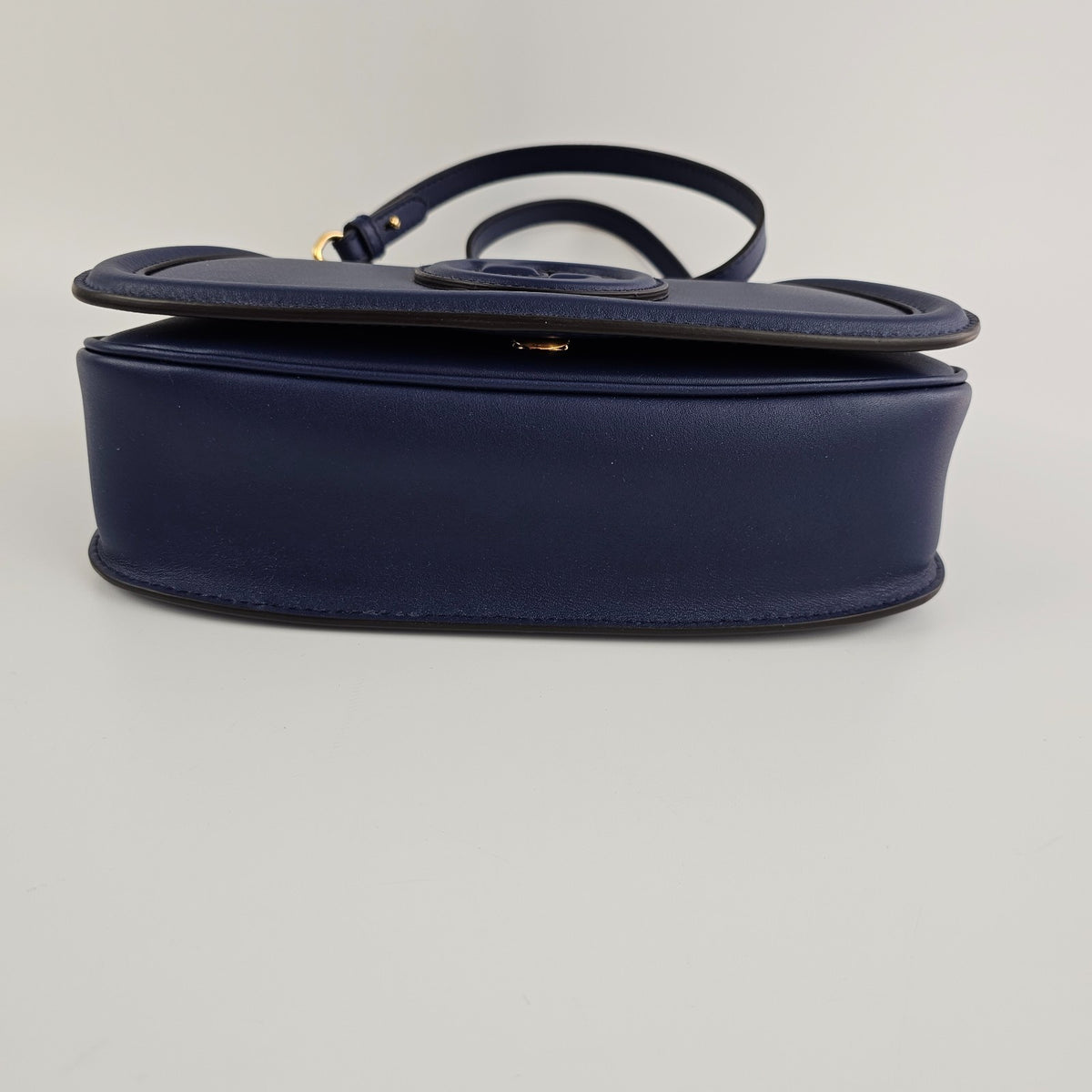 GUCCI Blondie Medium $3900 Blue Leather Top Handle Bag New And Authentic