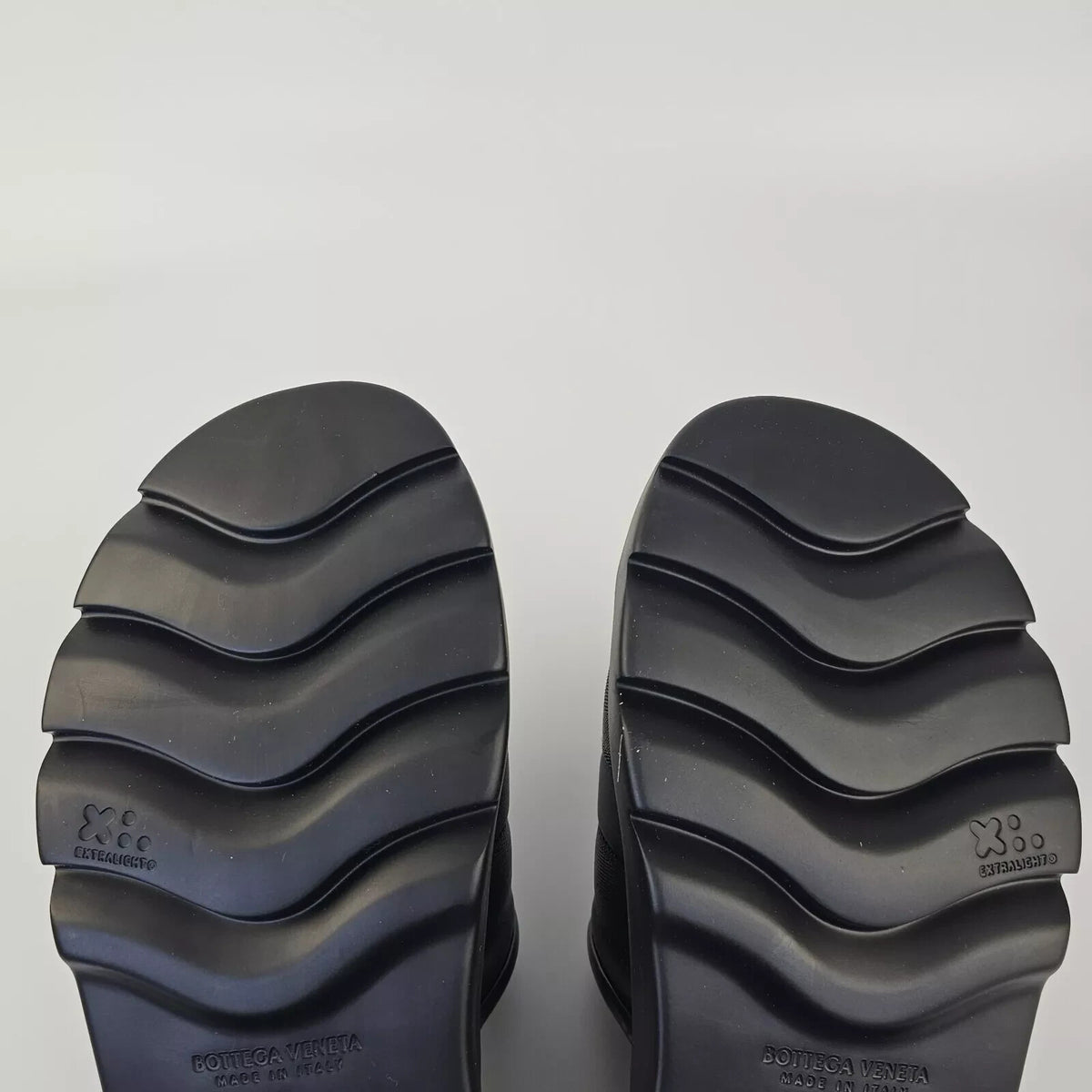 BOTTEGA VENETA Flash Black Rubber Men's Slide Sandals New Size 41 US 8