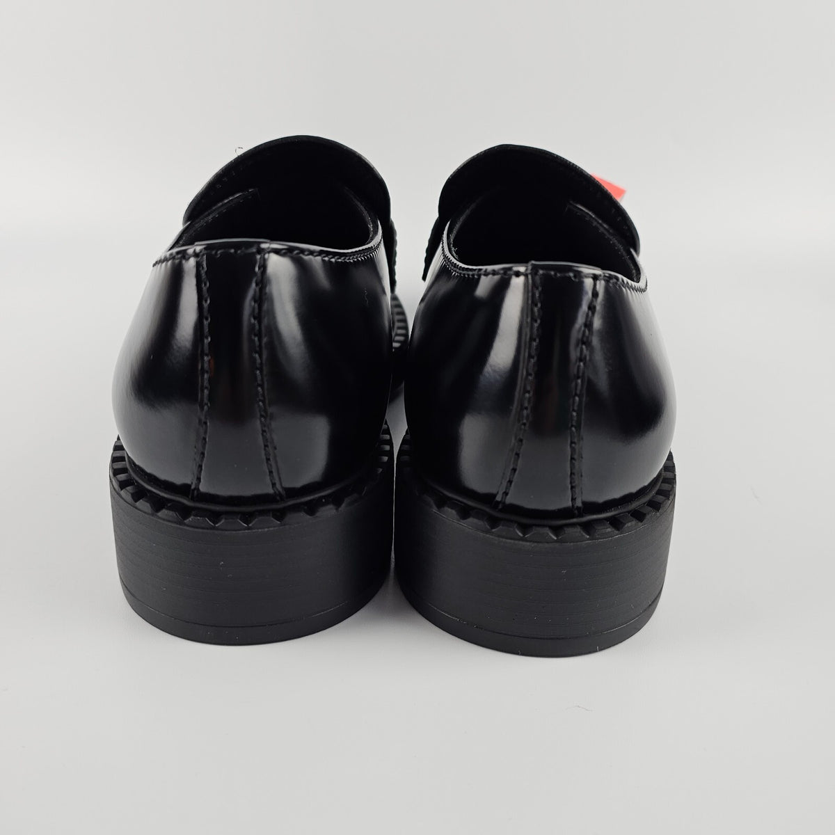 PRADA Chocolate Black Brushed Leather Loafers New And Authentic