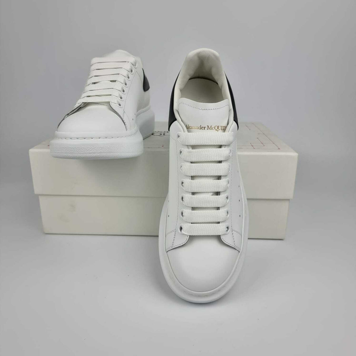 ALEXANDER MCQUEEN Oversized White And Black Sneakers New