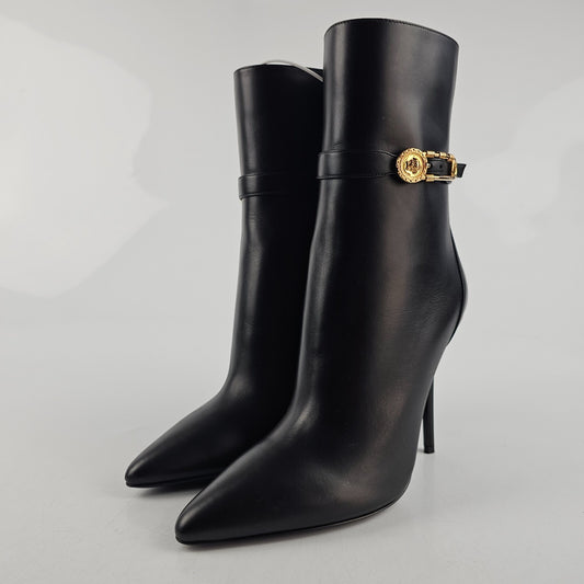VERSACE Aevitas 110mm Black Ankle Boots New Size 36 US 6