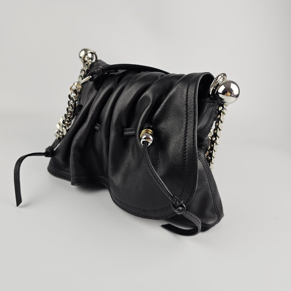 Isabel Marant Bolton Black Leather Shoulder Bag New And Authentic
