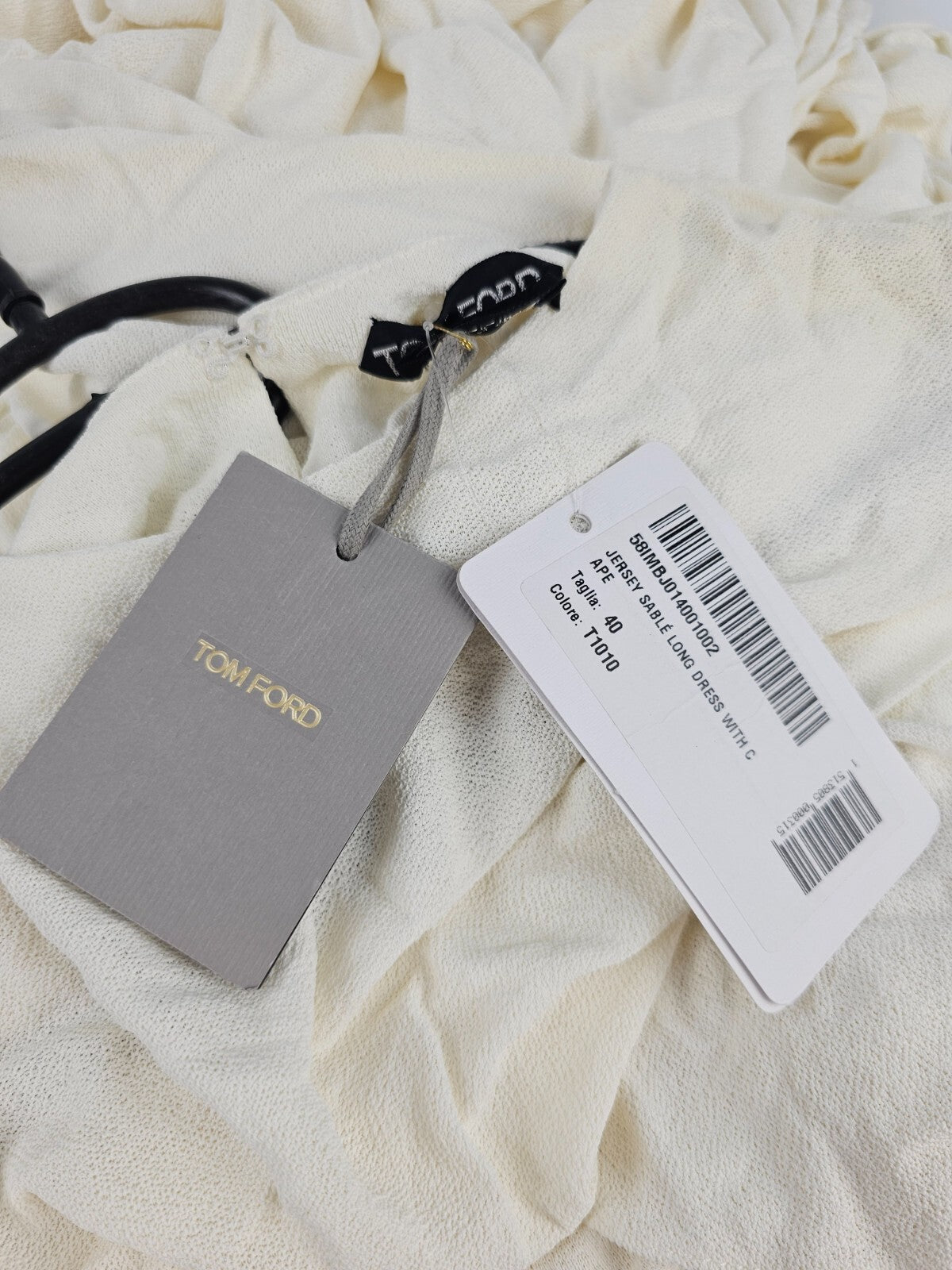TOM FORD White Long Jersey Sablé Dress Size S