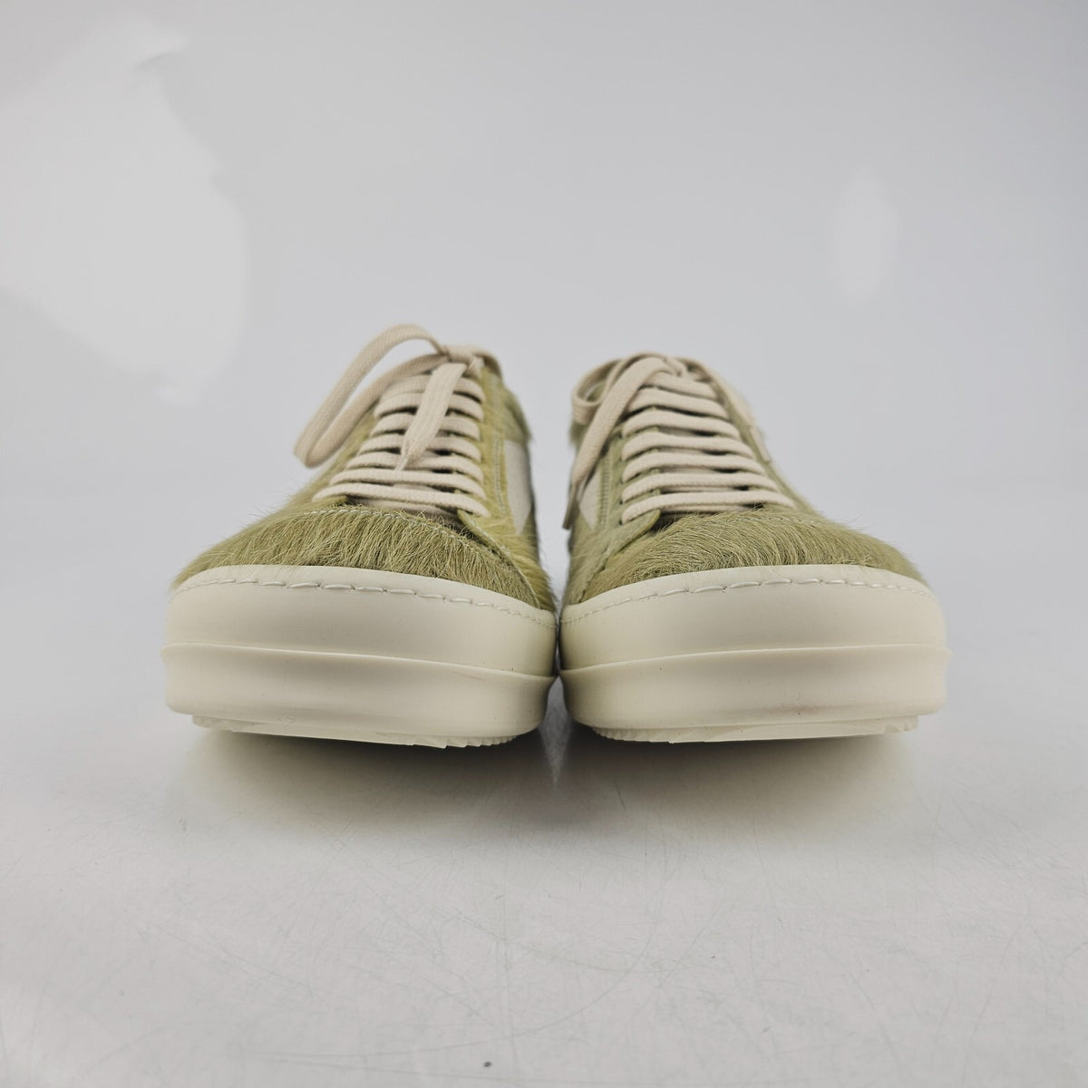 RICK OWENS Dirty Acid/Milk Vintage Low Top Sneakers New Size 43.5 US 10.5