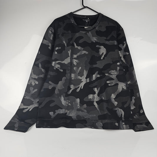 Valentino Black Neoprene Sweater Size XL New