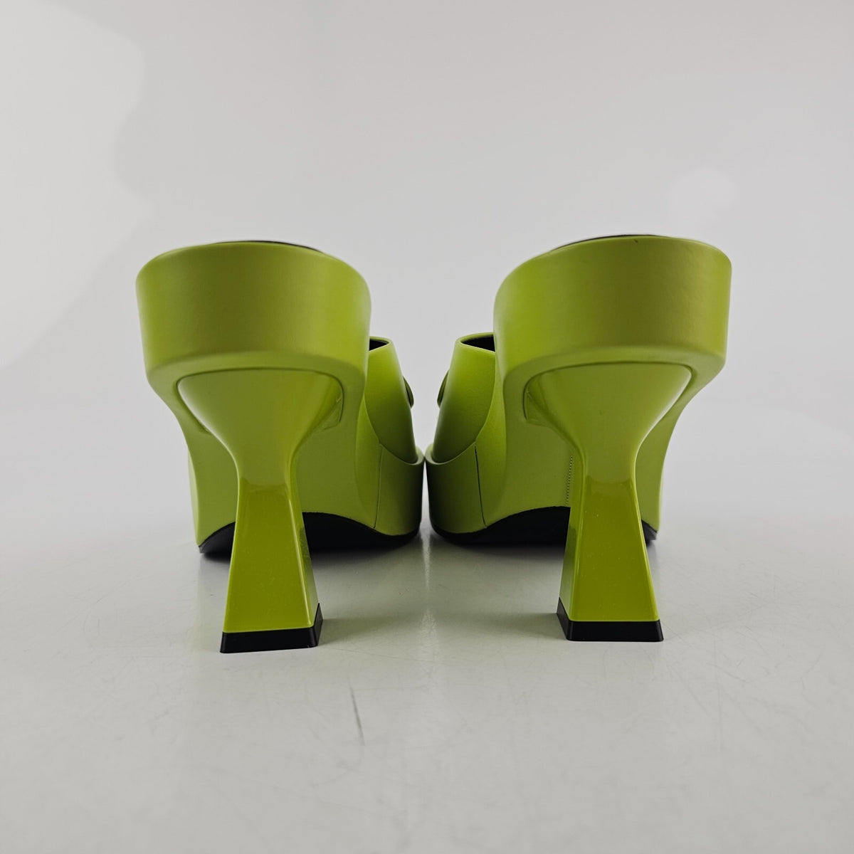VERSACE Medusa 100mm Green Mules New Size 37.5 US 7.5