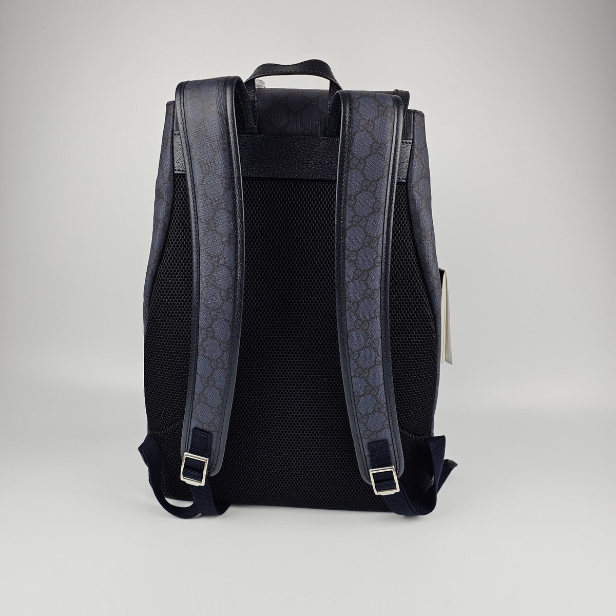 GUCCI Ophidia Large $2550 Blue GG Canvas Backpack New & Authentic