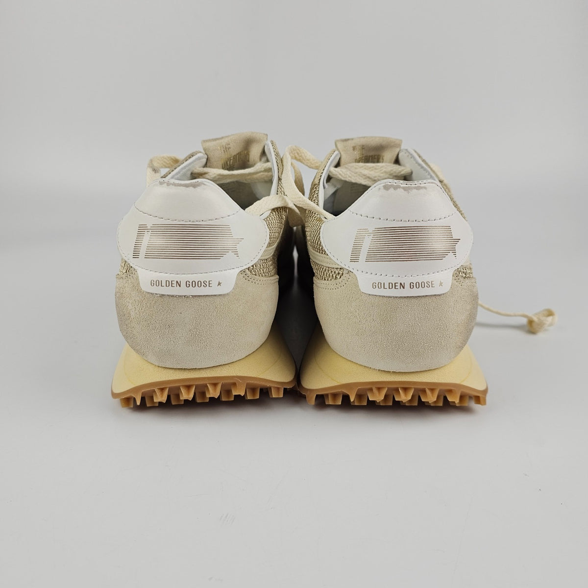 GOLDEN GOOSE Marathon Men's Beige Suede Sneakers New