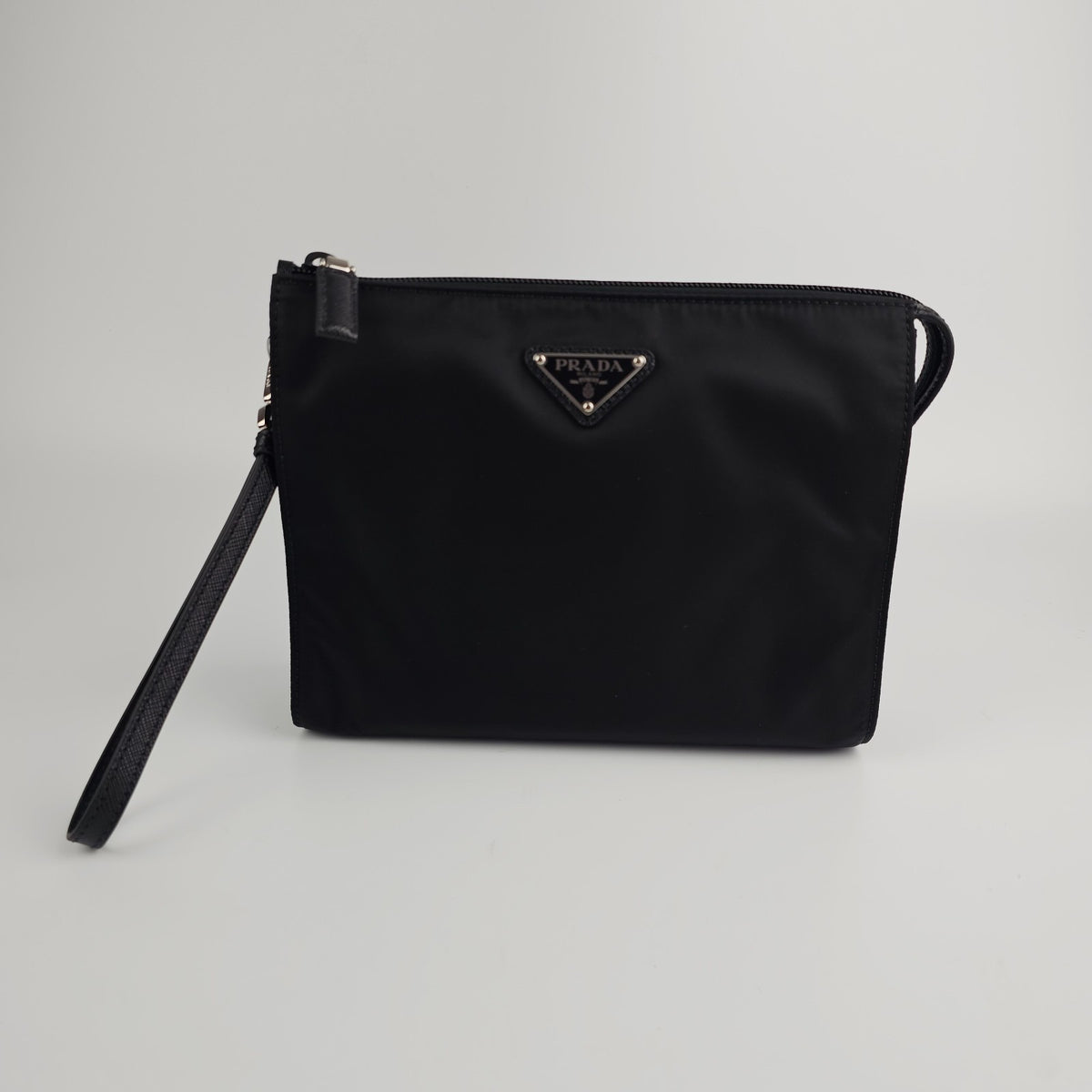 PRADA $950 Re-Nylon and Saffiano leather necessaire Bag New And Authentic