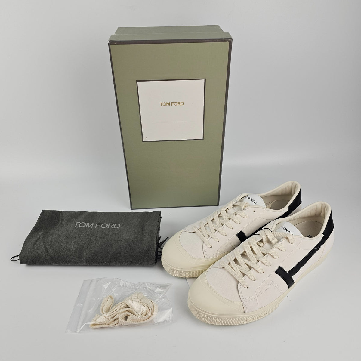 TOM FORD Jarvis White Sneakers New & Authentic