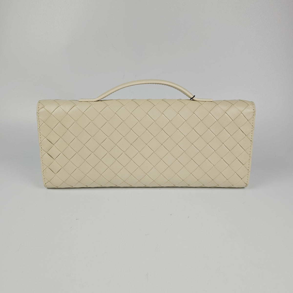 BOTTEGA VENETA $3500 Andiamo Sea Salt Top Handle Clutch New & Authentic