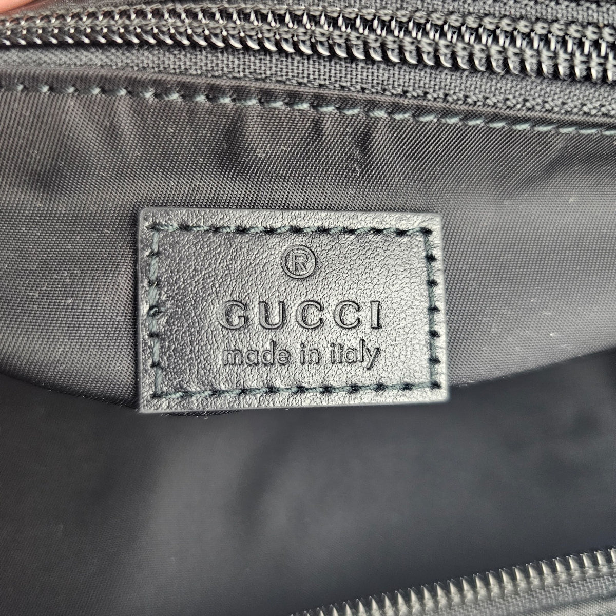 GUCCI $2200 Nexus Black GG Nylon Medium Crossbody Bag New & Authentic