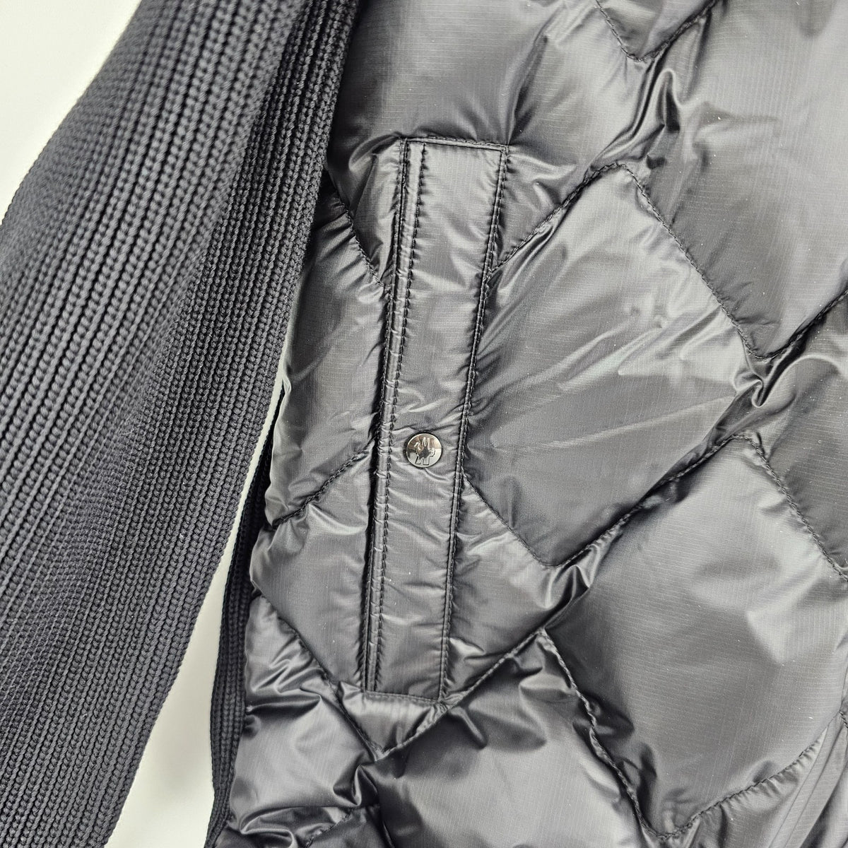 MONCLER Men's Black Quilted Down Cardigan New
