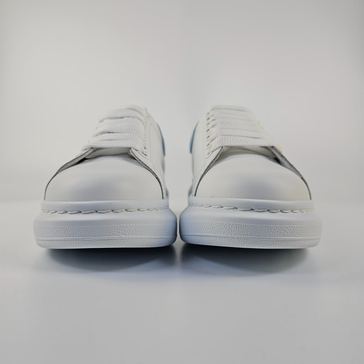 ALEXANDER MCQUEEN Oversized Women's White And Blue Sneakers New
