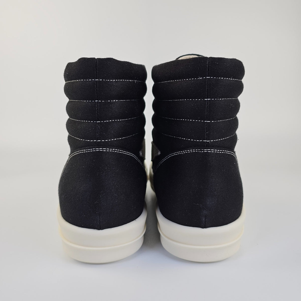 RICK OWENS DRKSHDW Vintage Black Canvas High Top Sneakers New Size 40 US 7