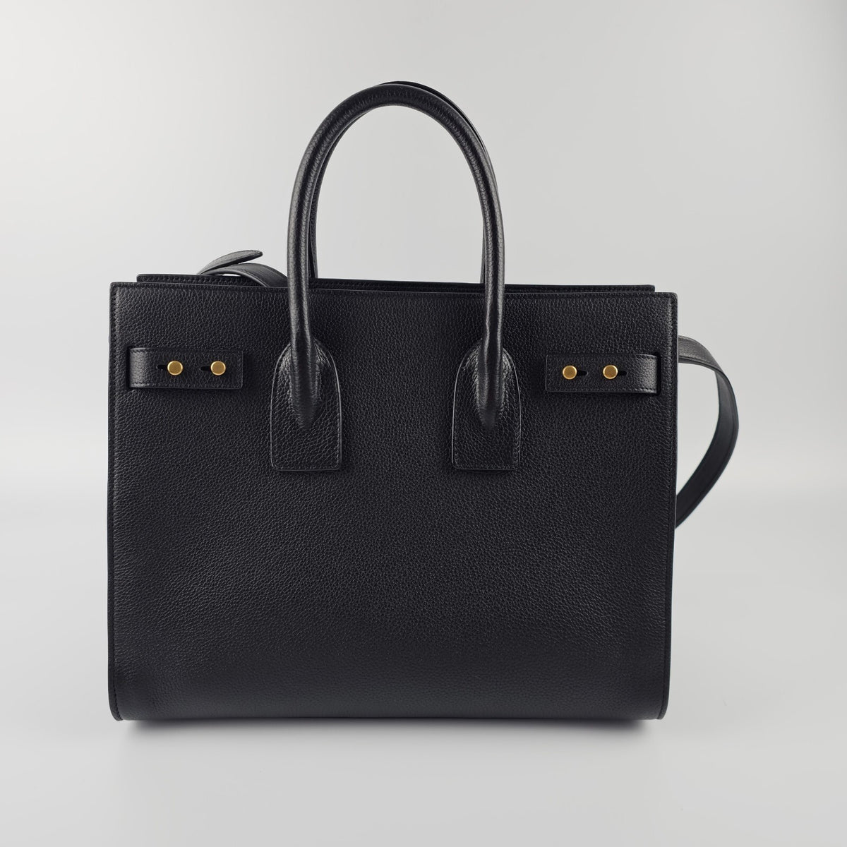 SAINT LAURENT Sac De Jour $3600 Black Supple Grained Leather Bag New & Authentic