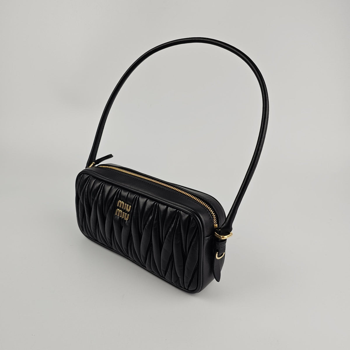 MIU MIU Black Leather Pouch New & Authentic
