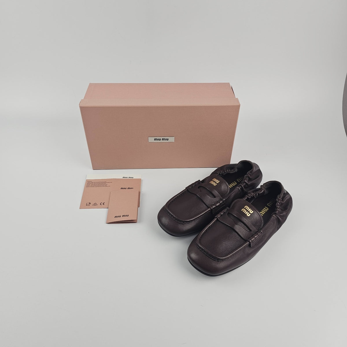 MIU MIU Ruches Radica Leather Loafers New & Authentic
