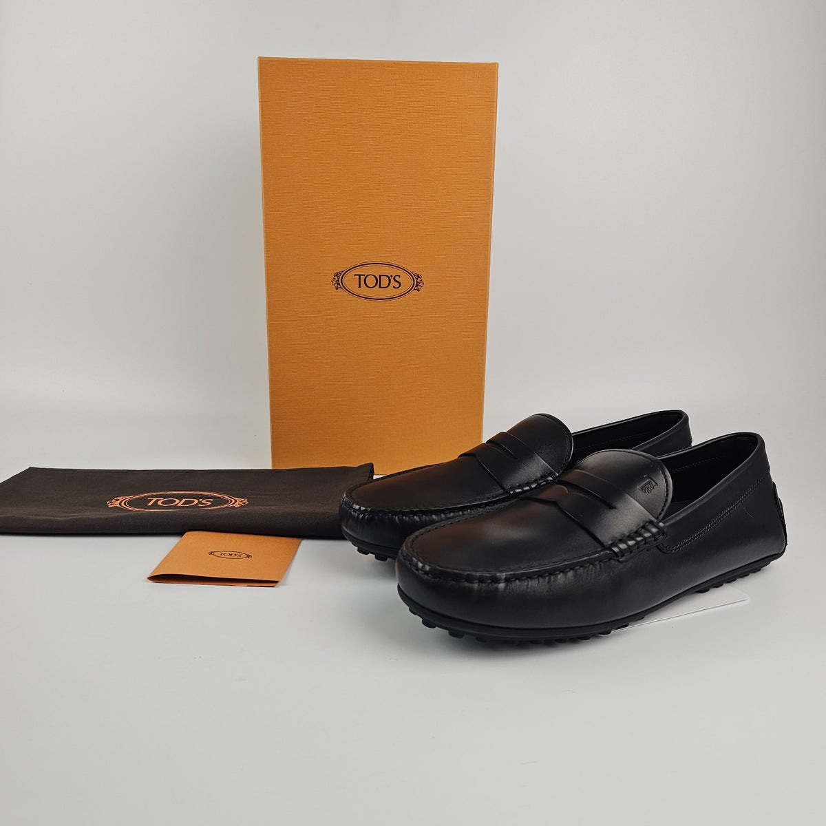TOD'S City Gommino Black Loafers New & Authentic