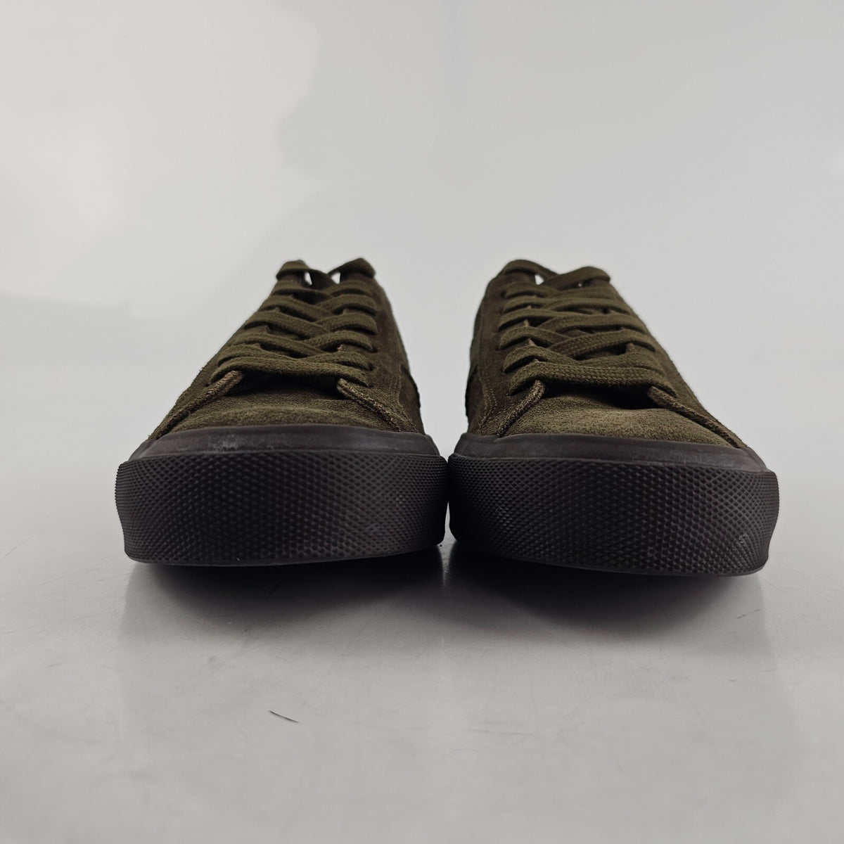 TOM FORD Cambridge Ark Olive Suede Low Top Sneakers New Size US 7 EU 40