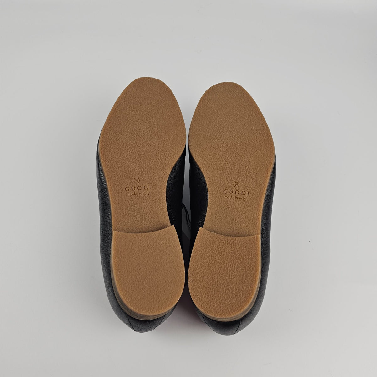 GUCCI Men's Black Leather With Horsebit And Web Loafers New & Authentic