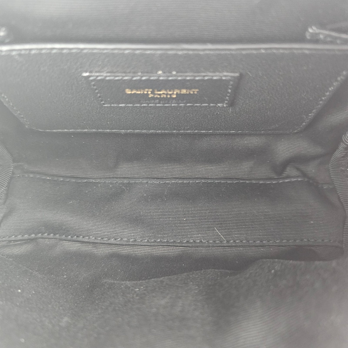 SAINT LAURENT Cassandre Light Musk Carre Lambskin Camera Bag New