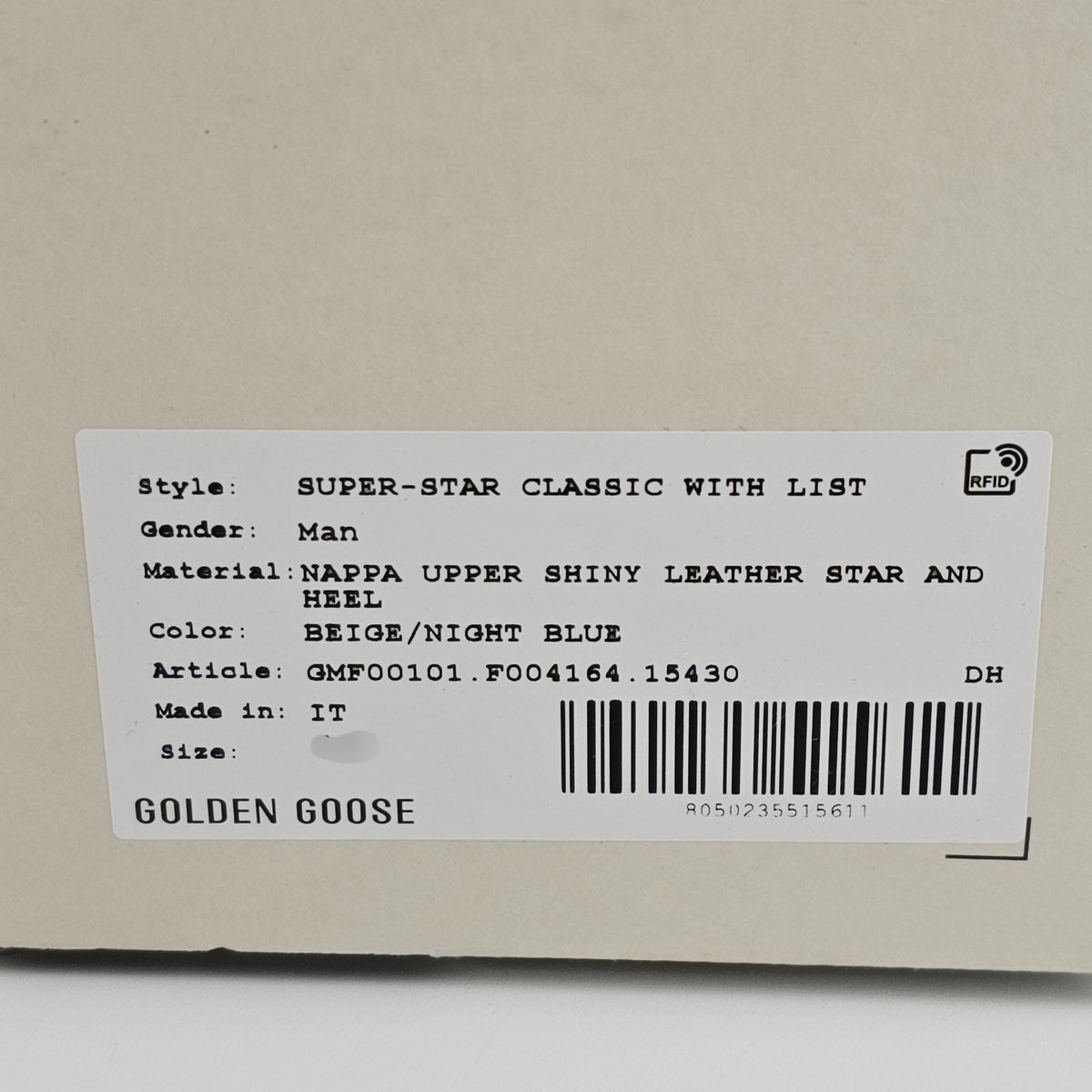 GOLDEN GOOSE Super Star Men's White/Night Blue Sneakers New