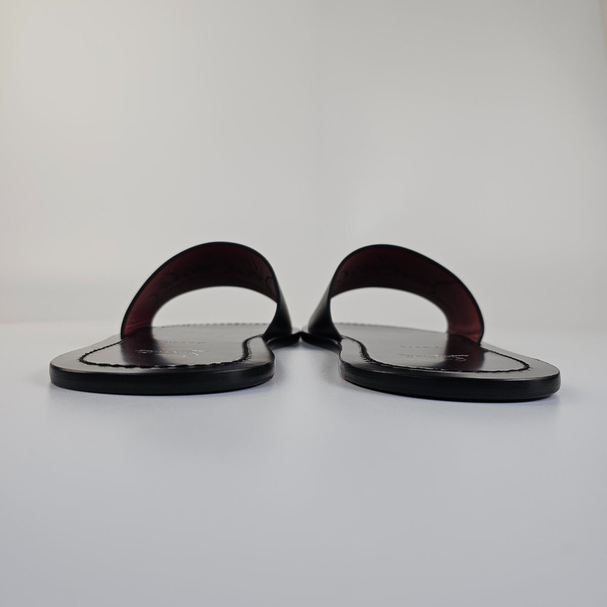 CHRISTIAN LOUBOUTIN Coolraoul Men's Black Slide Sandals New Size EU 40.5 US 7.5