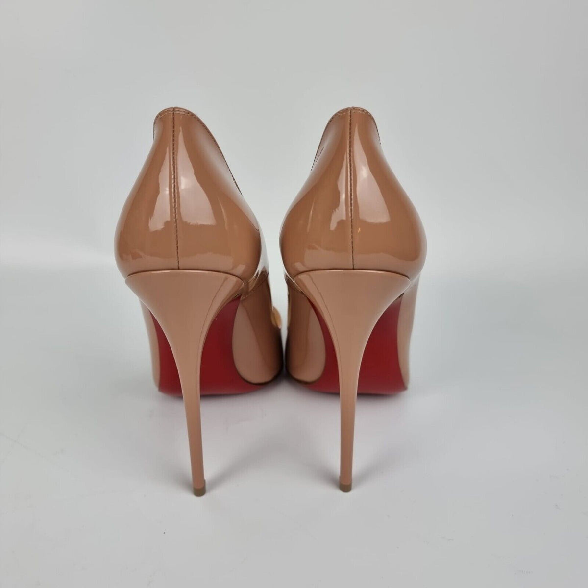 CHRISTIAN LOUBOUTIN So Kate 120MM Beige Patent Leather Pumps New Size 39 US 9