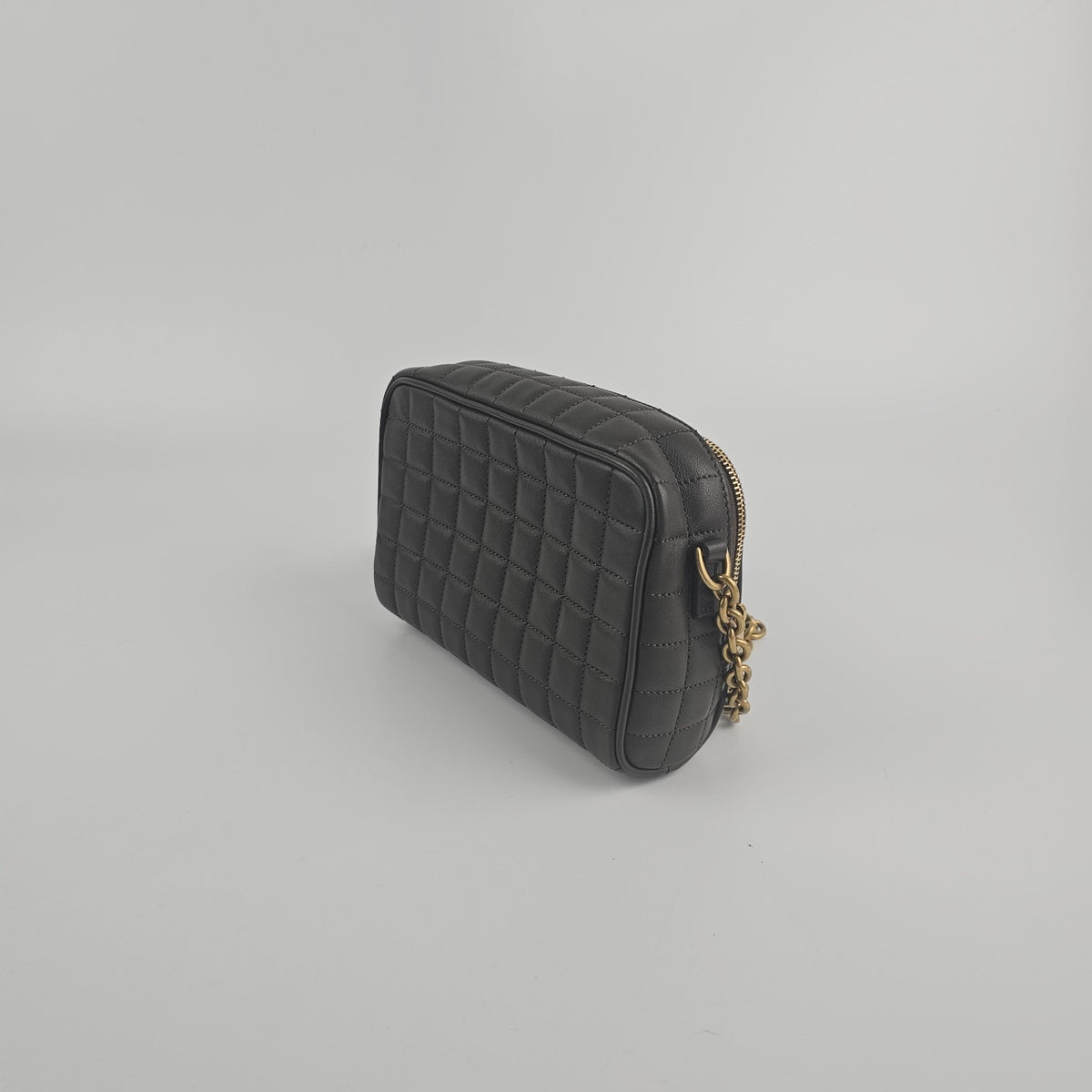 SAINT LAURENT Cassandre Light Musk Carre Lambskin Camera Bag New