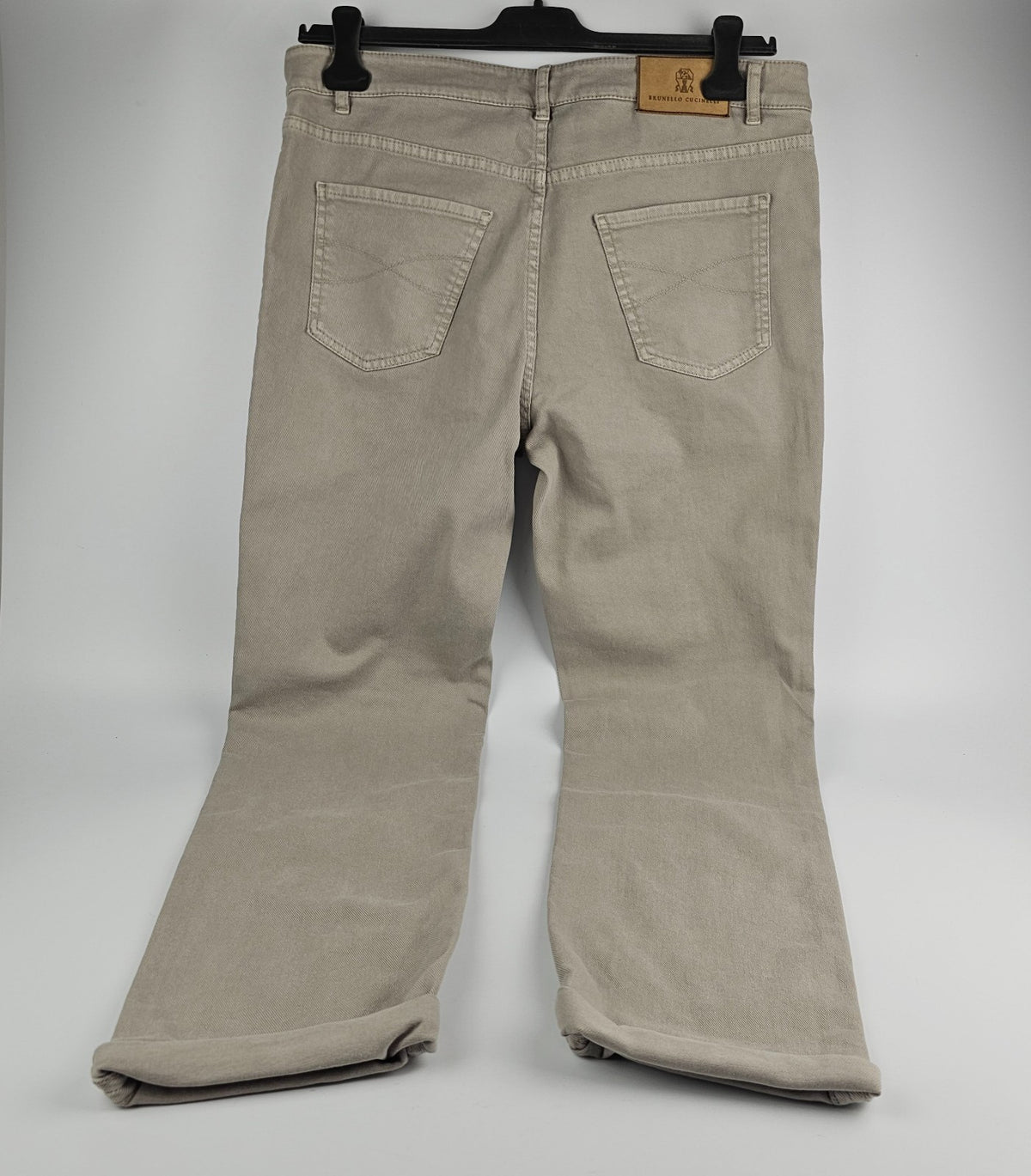 BRUNELLO CUCINELLI Traditional Fit Cool Beige Denim Jeans New & Authentic