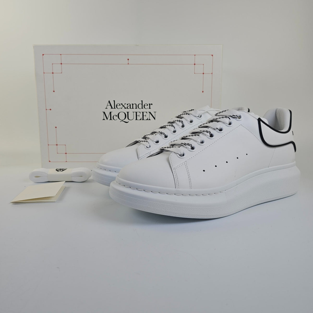 ALEXANDER MCQUEEN Oversized Men's White/Black Sneakers New