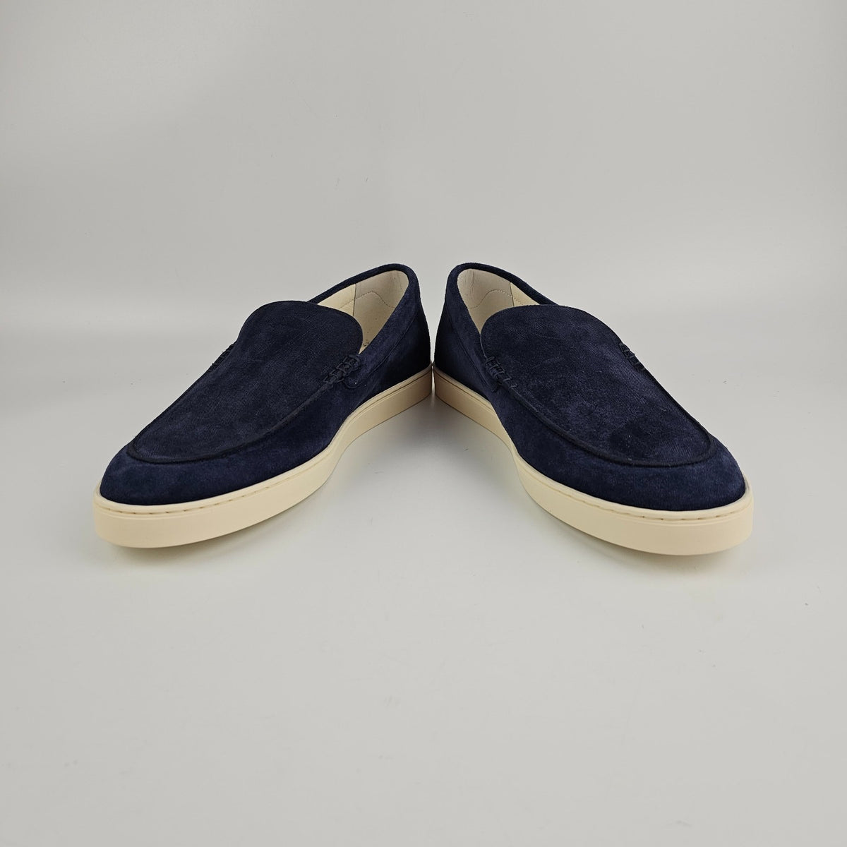 BRUNELLO CUCINELLI $1100 Navy Blue Suede Loafer Sneakers New & Authentic