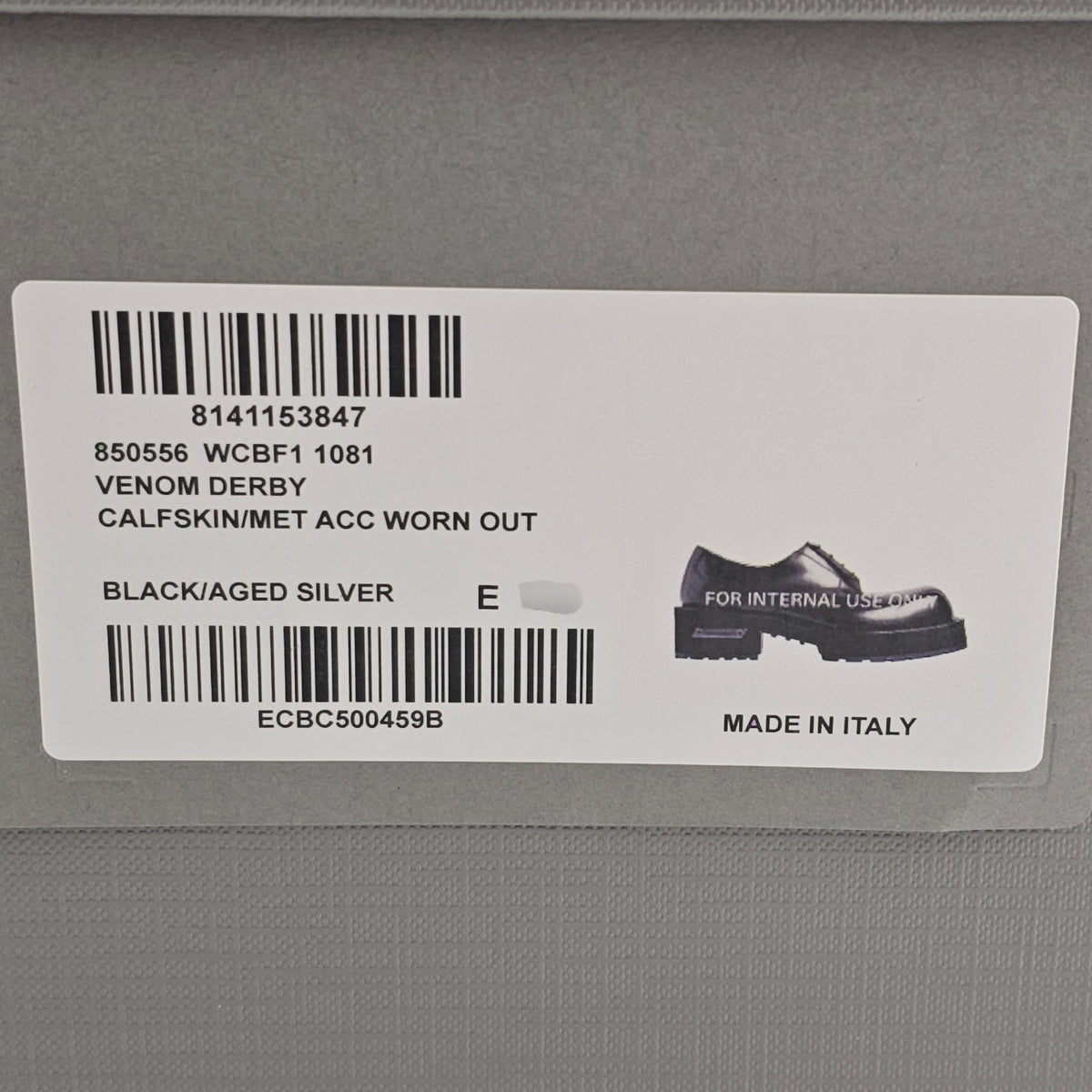 BALENCIAGA Venom $1150 Black Derby Shoes New & Authentic
