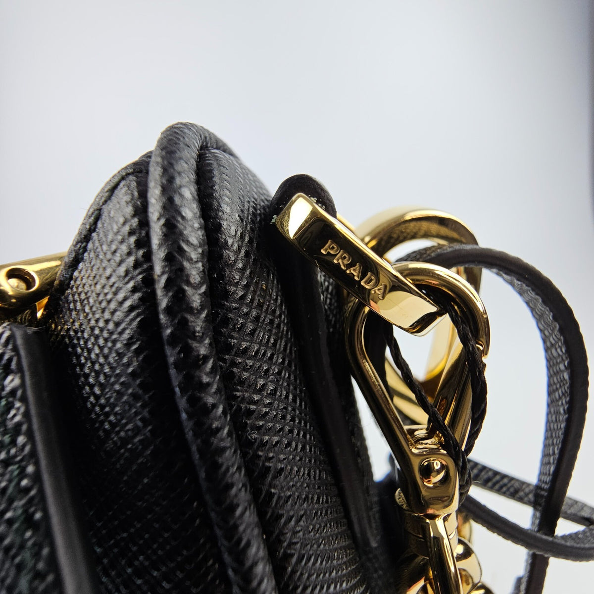 PRADA Re-Edition $2600 Black Saffiano Leather Mini Handbag New/Authentic