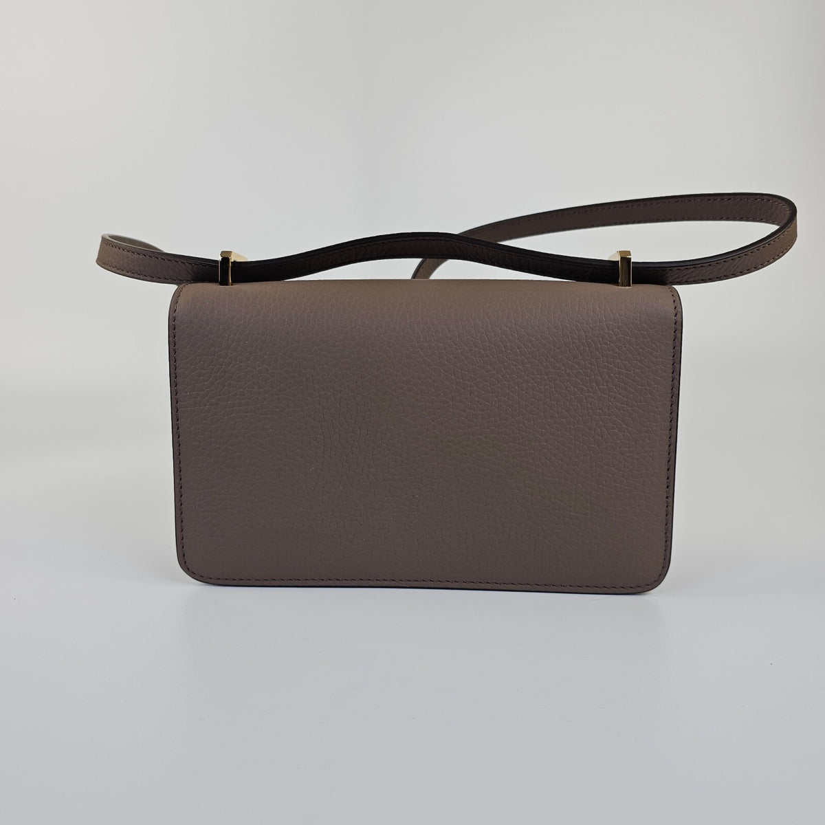 BURBERRY Mini Grainy TB Light Saddle Brown Leather Shoulder Bag New