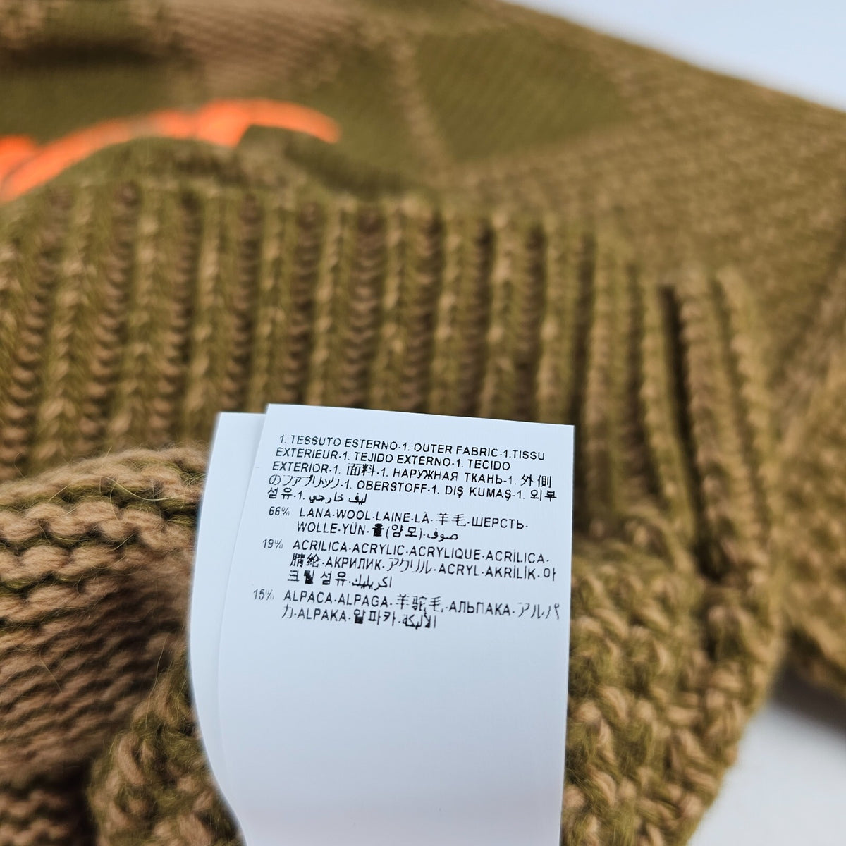 VERSACE Khaki/Brown Sweater New Size S