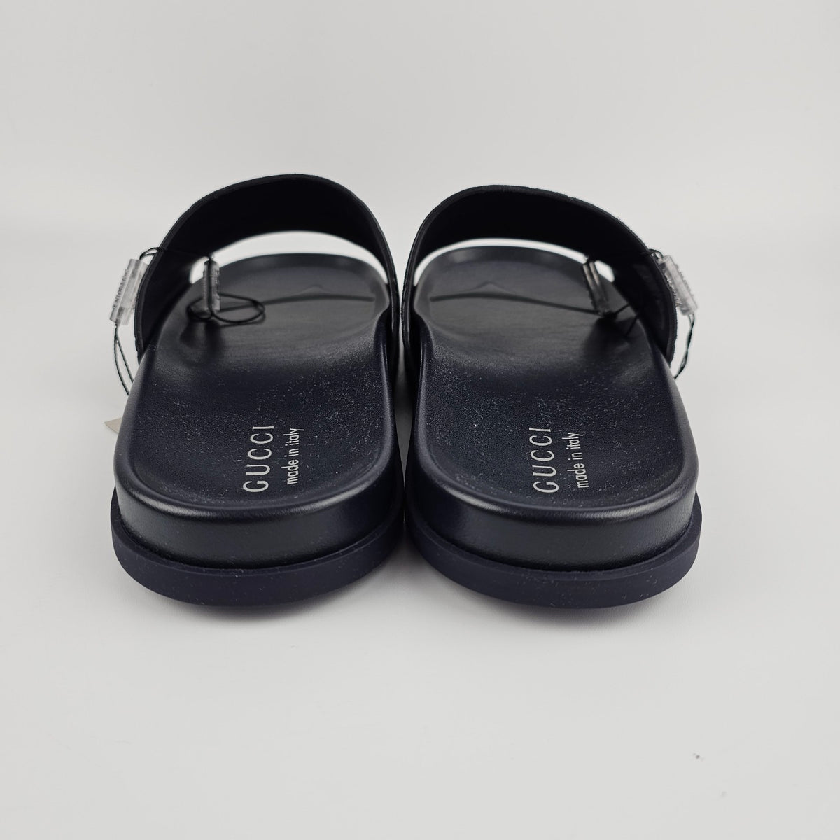GUCCI Men's Blue GG Suede Slide Sandals New & Authentic